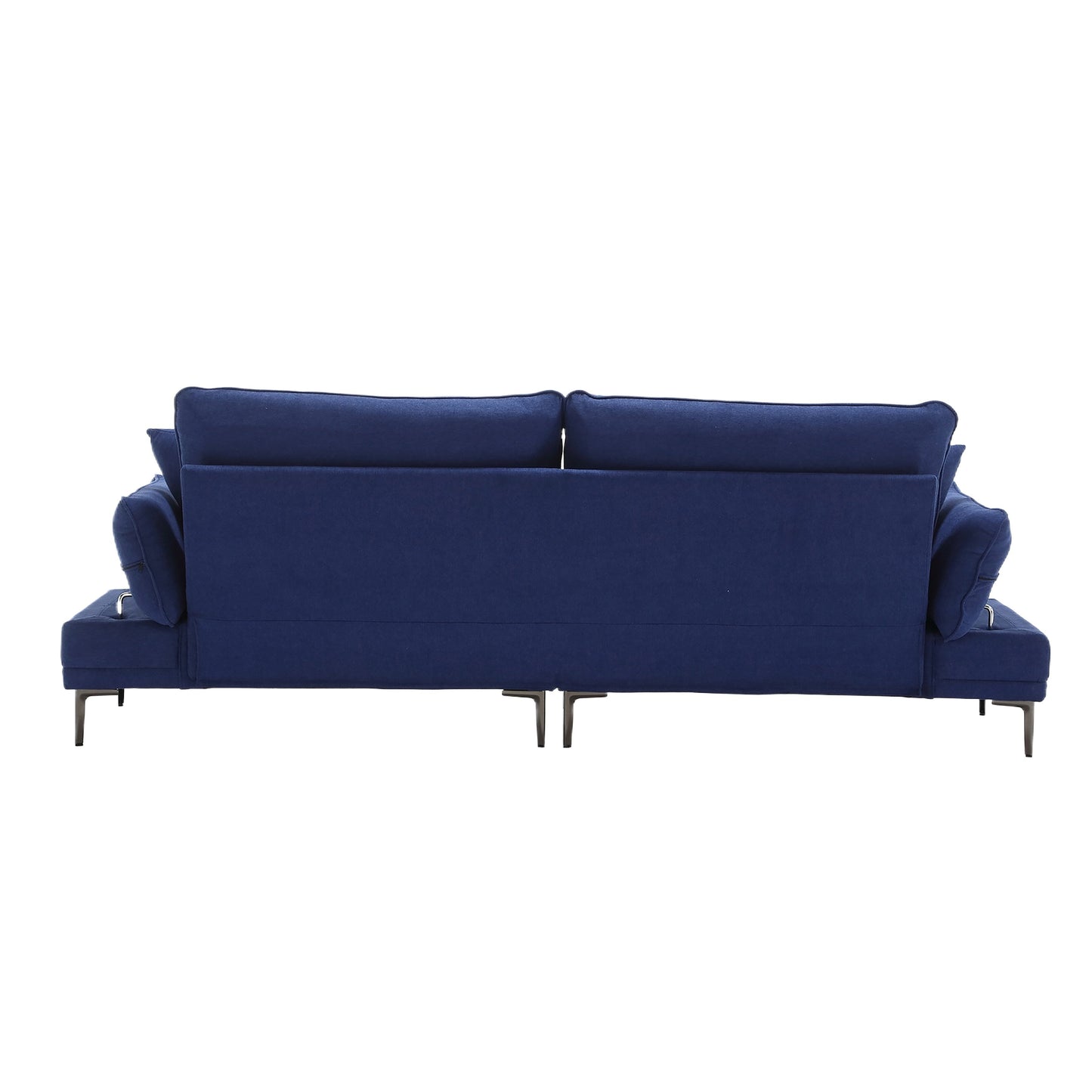Linen Loveseat Sofa with Adjustable Armrests