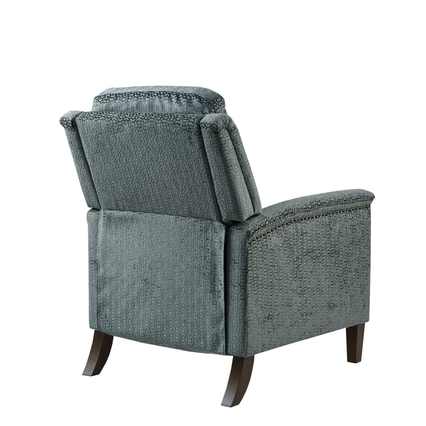 Madison Park Cecile Blue Push Back Recliner