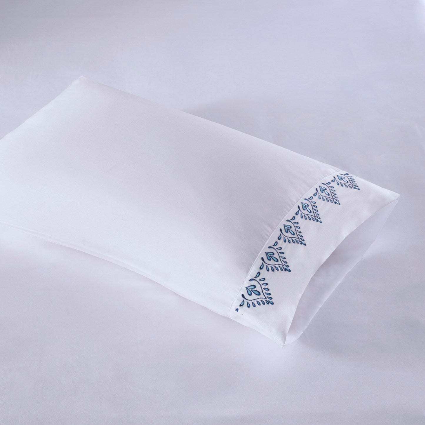 Madison Park Embroidered Microfiber 4 PC Sheet Set