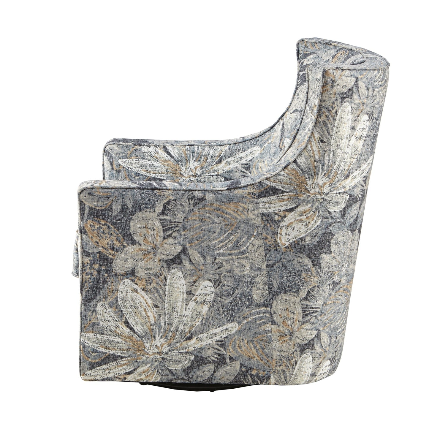 Madison Park Minkoff Blue Curve Back Swivel Glider Chair