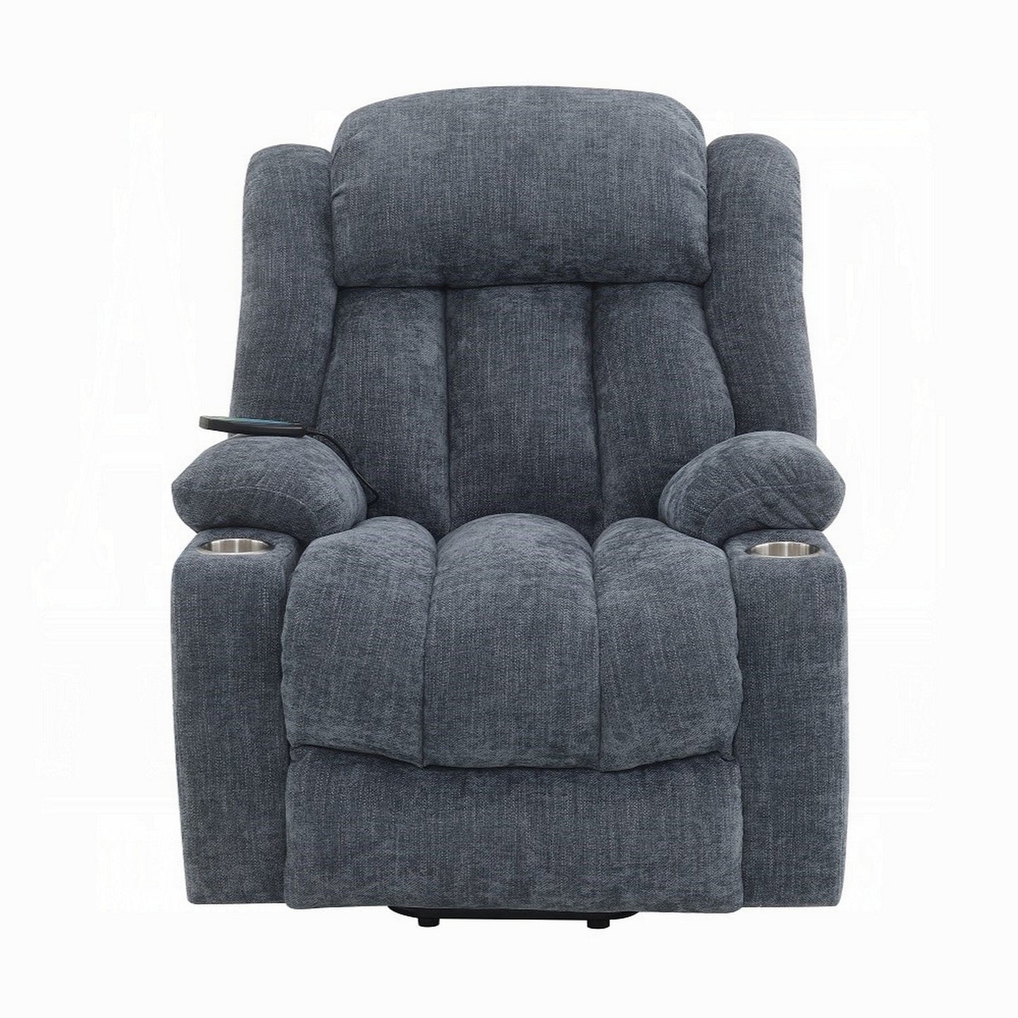 Mario Power Recliner Chair with Lift, Heating, Massage, Blue Velvet