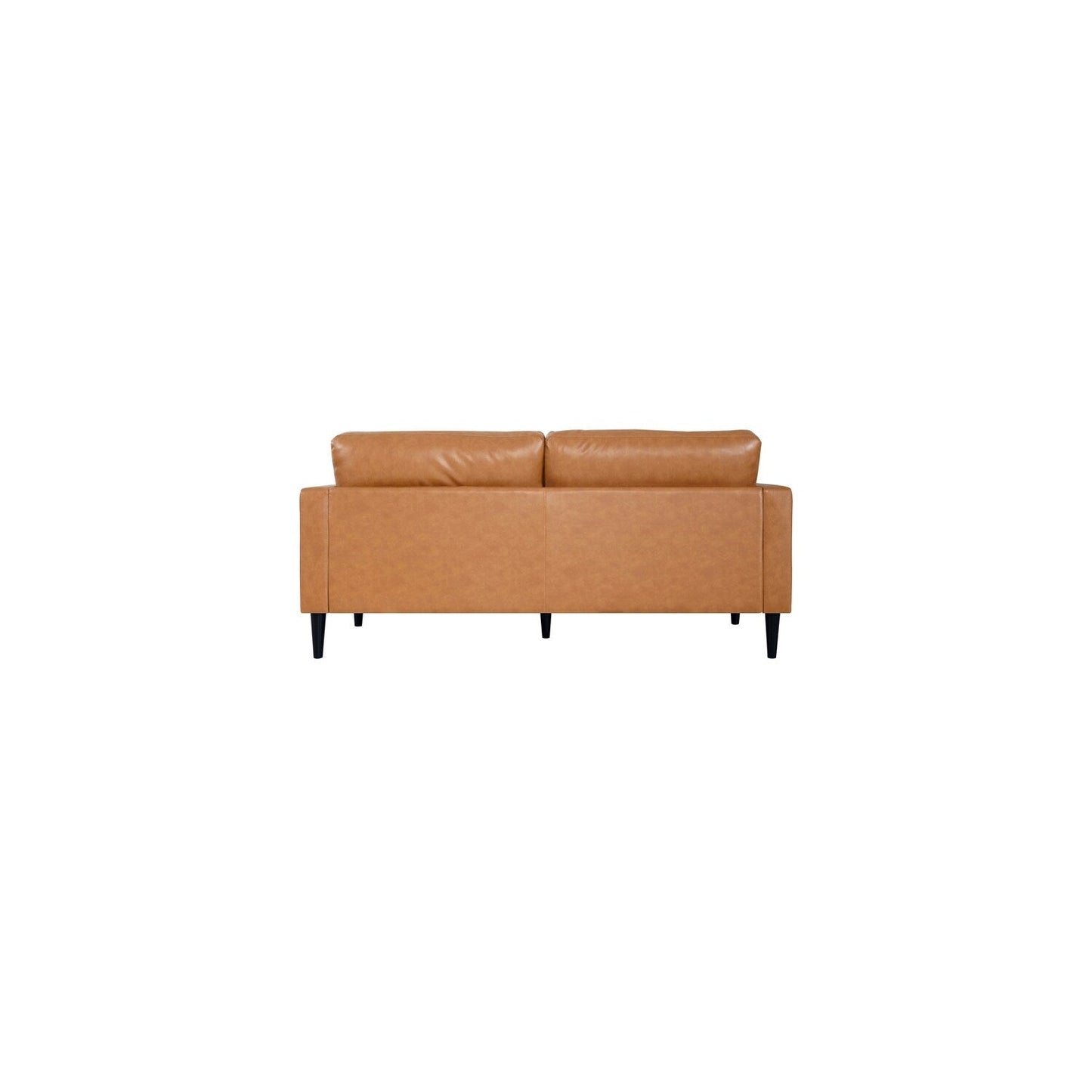 Marisa Genuine Oversized Mid-Century Leather Sofa, Wooden Legs Sectional Sofa, Superior Comfort for Living Room