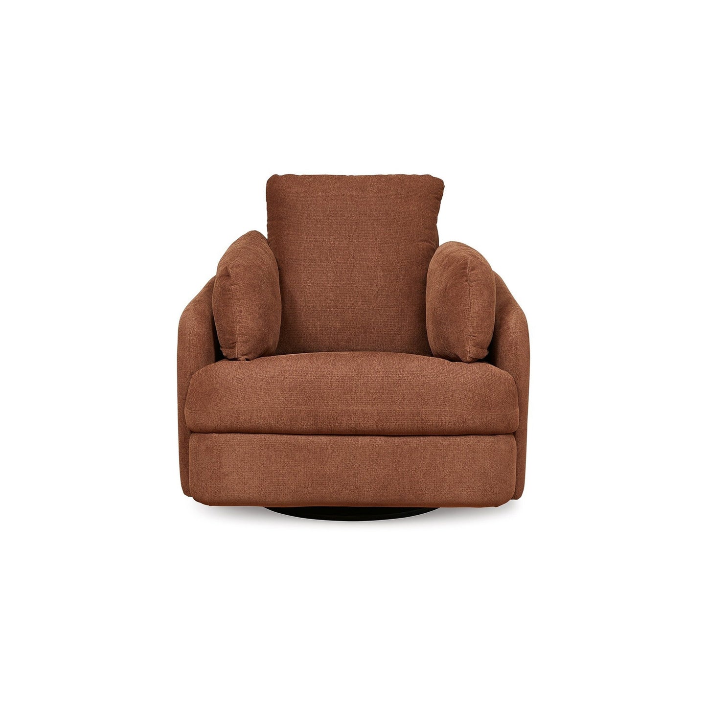 Meso Swivel Manual Glider Recliner Chair, Orange Nuvella Polyester