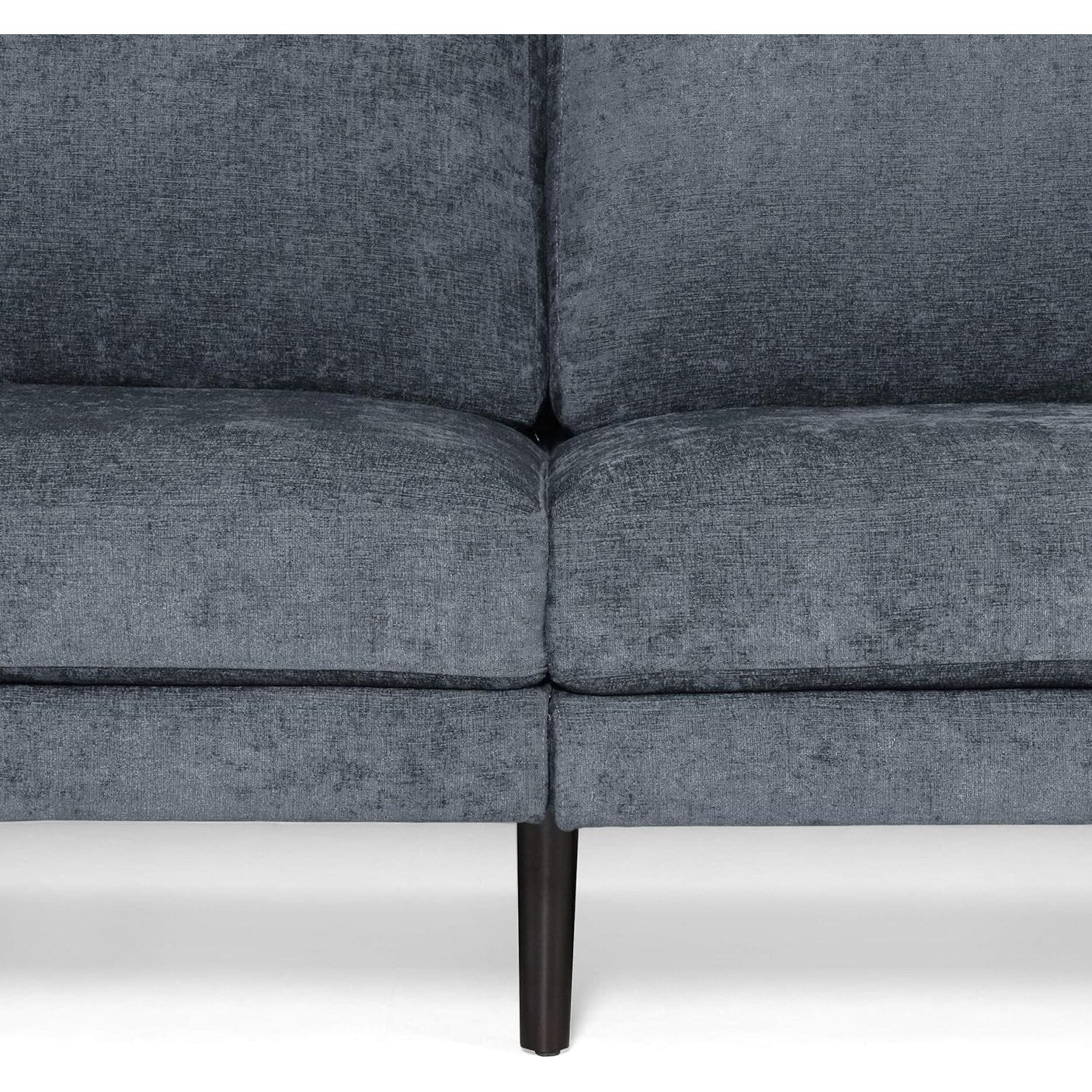 Modern 96.25 Upholstered 3-seater Sofa with Wood Legs and Accent Pillows for Living Room