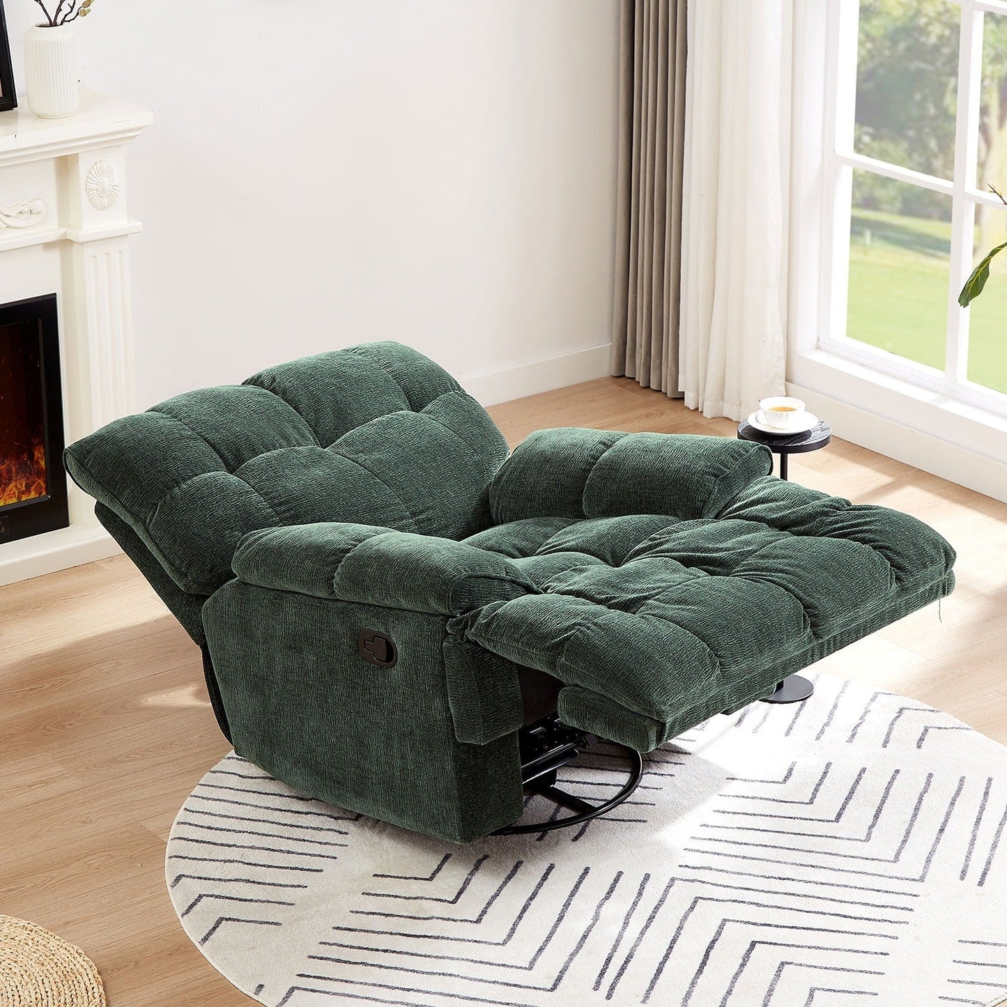 Modern Accent 360 Degree Swivel Armchair Functional Lounge Recline Chair Sofa