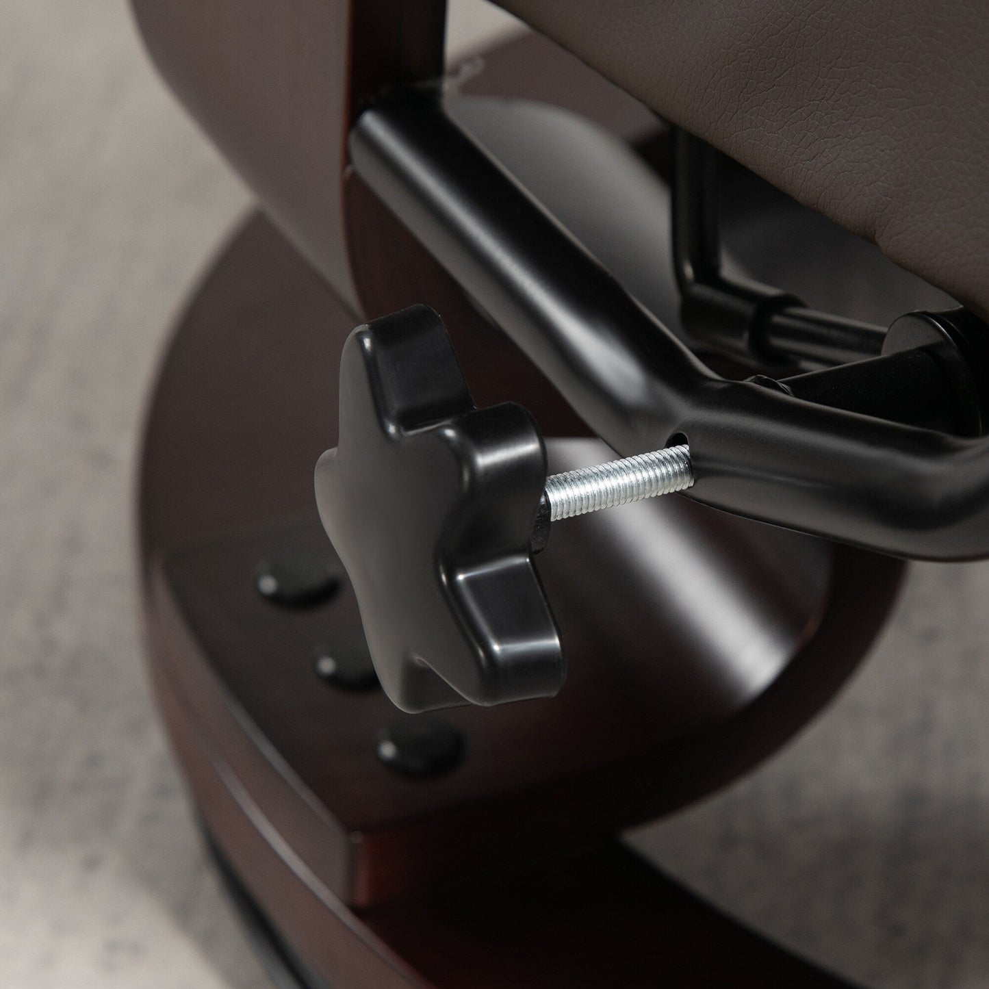 Modern Adjustable Backrest Office Chair 360° Swivel Manual Recliner Chair Wood Frame Lounge Chair with Ottoman