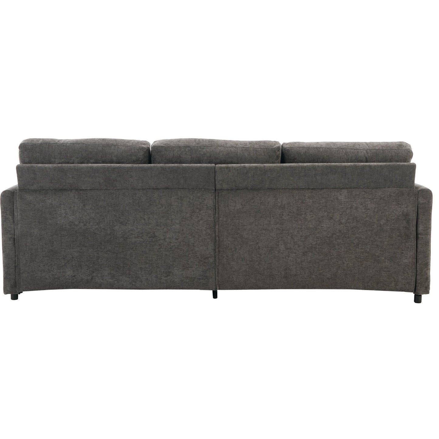 Modern Chenille Comfy Upholstered 3-Seat Sofa, Comfy Cloud 3-seater Sofa w2 Lumbar Pillow Plush Cushion Sofa Couch