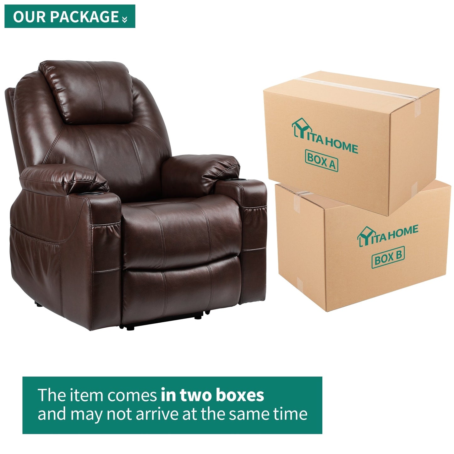 Modern Electric Lift Power Recliner Chair Heated Massage Sofa Lounge