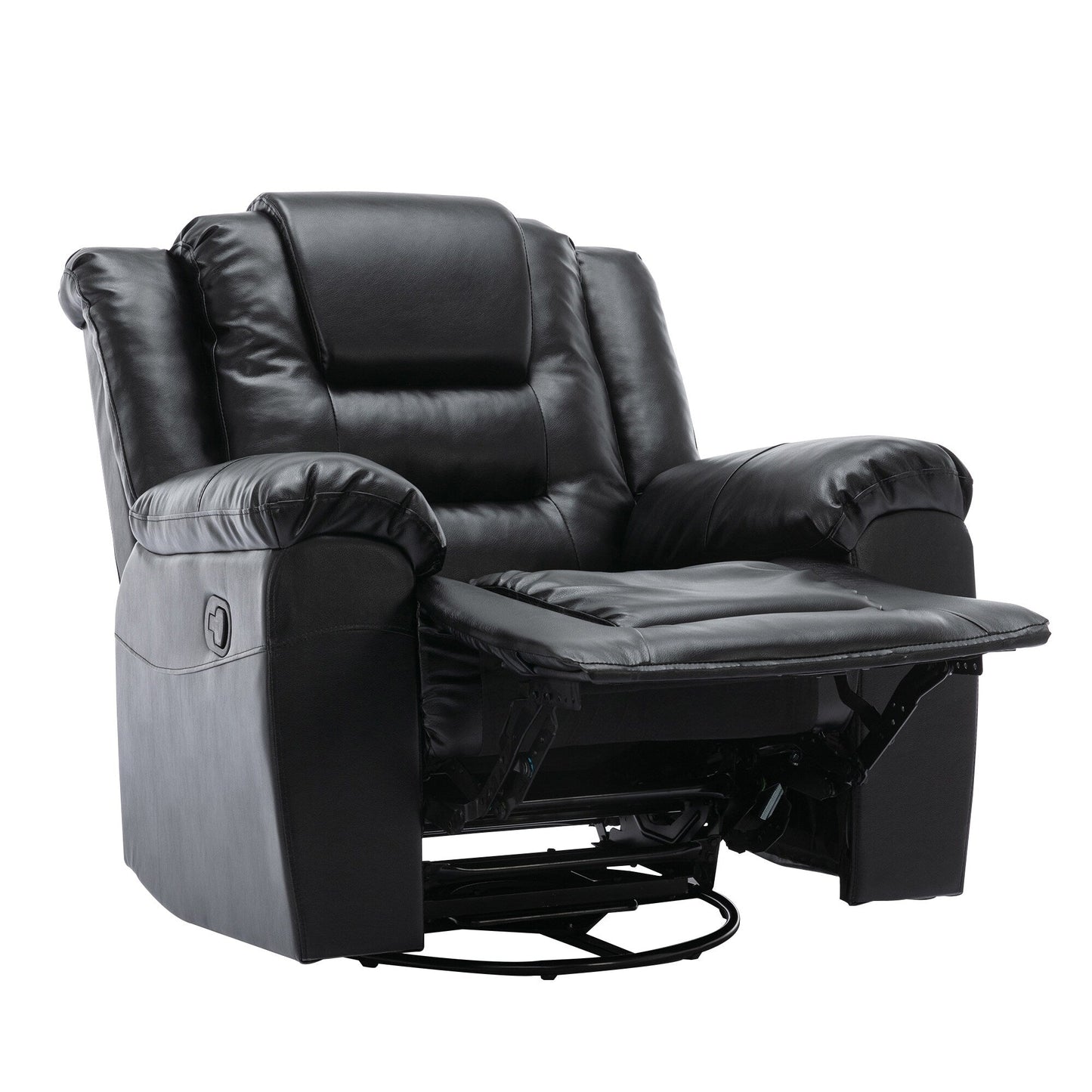 Modern Home Theater Swivel Manual Recliner, Single Sofa Rocking Chair with Wide Armrest and Waterproof Cushions