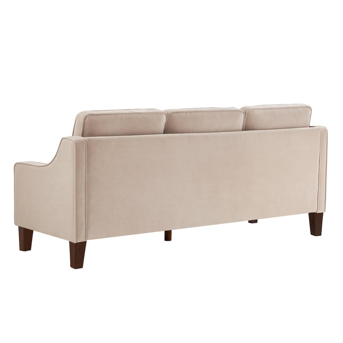 Modern Upholstered Sofa with Removable Cushions and Scooped Arms