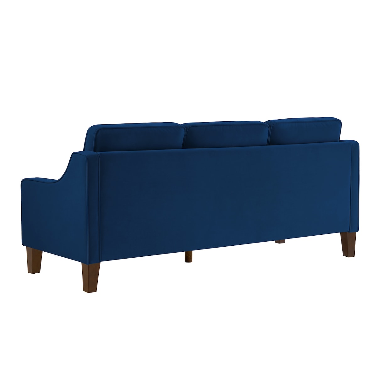 Modern Upholstered Sofa with Removable Cushions and Scooped Arms