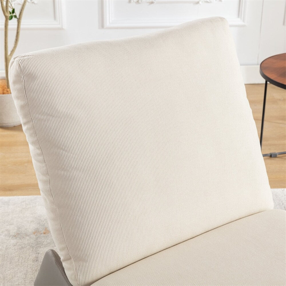 Modern Upholstered Rocking Chair Recliner w/ Footrest and Soft Padded