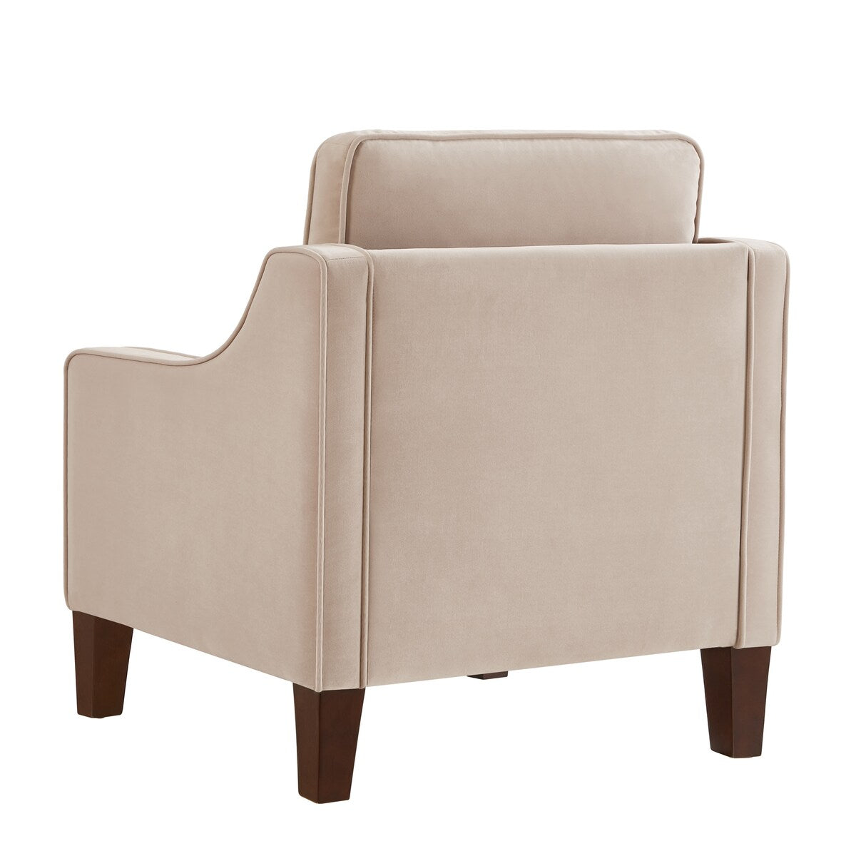 Modern Upholstered Sofa with Removable Cushions and Scooped Arms