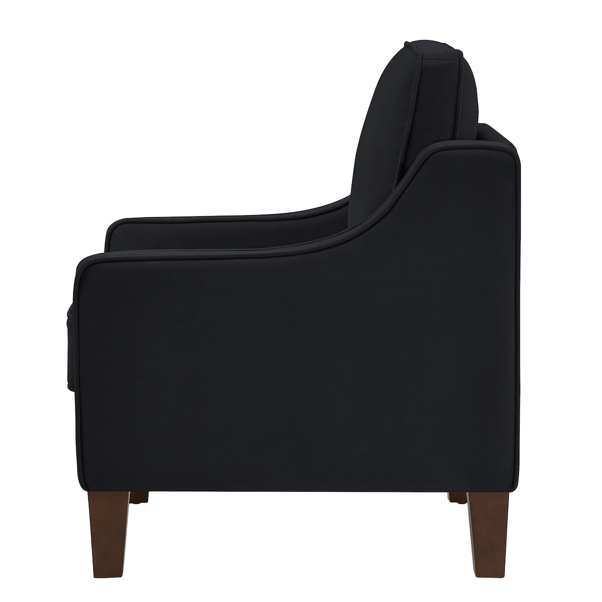 Modern Upholstered Sofa with Removable Cushions and Scooped Arms