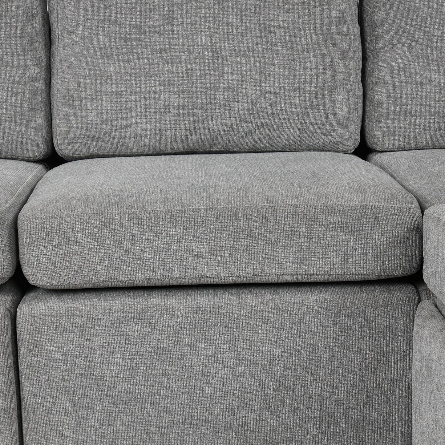 Modular Chenille Pull-Out Sleeper Sofa with Movable Storage Ottoman and USB Ports for Living Room