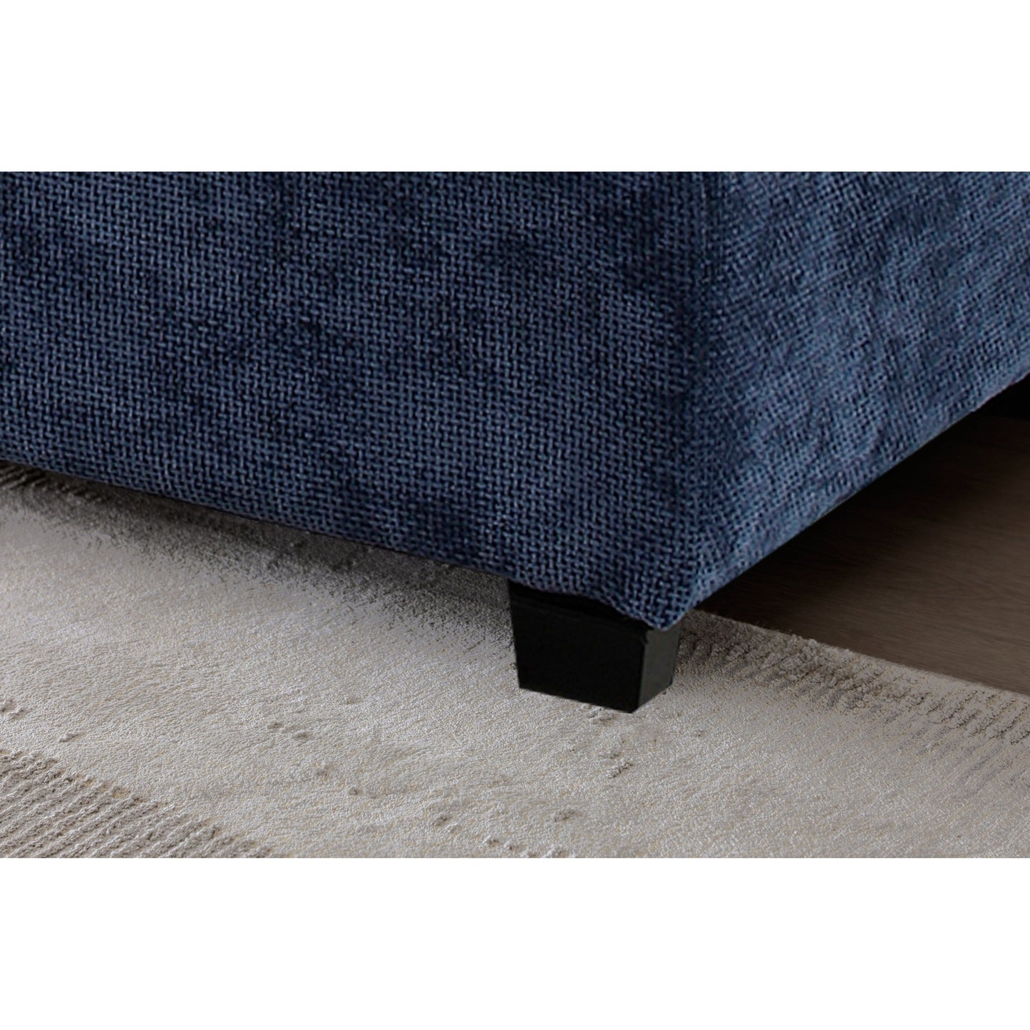Modular L-Shape Linen Sectional Sofa with Reversible Ottoman, Soft Duck Down Cushions, Perfect for Living Room or Office