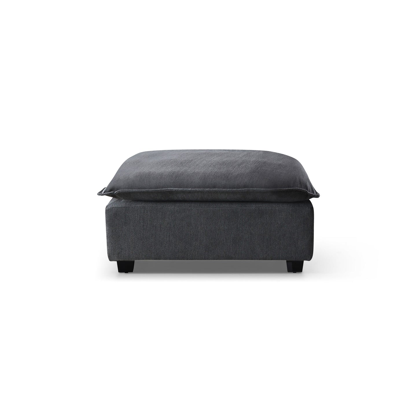 Modular L-Shape Linen Sectional Sofa with Reversible Ottoman, Soft Duck Down Cushions, Perfect for Living Room or Office