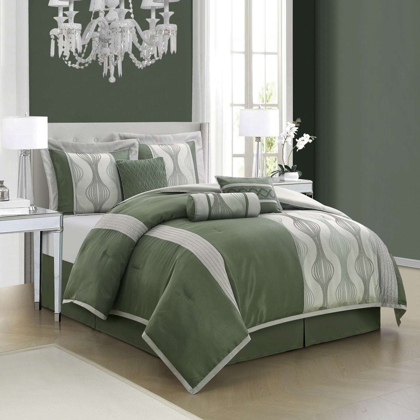 Nanshing Daniella 7-Piece Modern Geometric Comforter Set