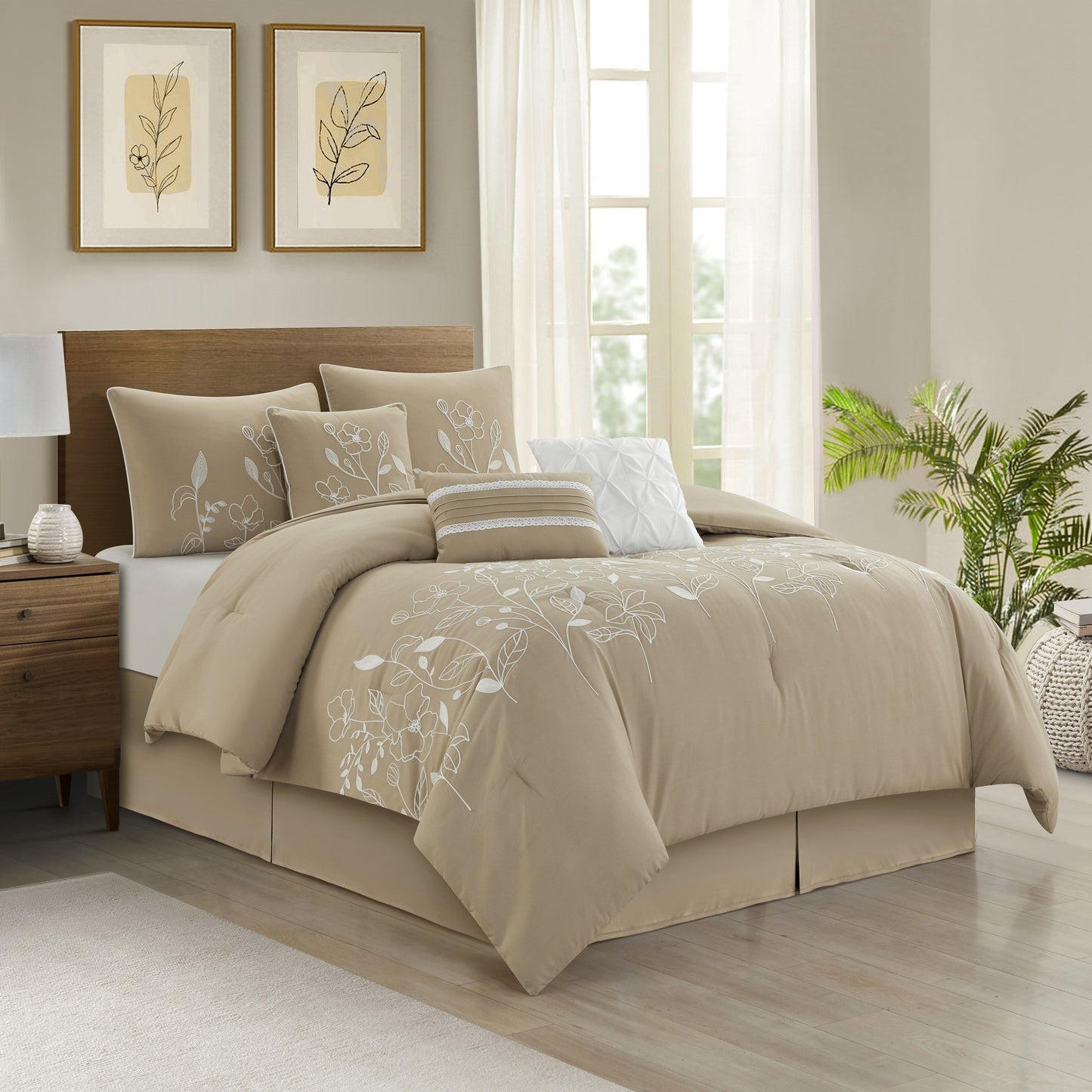Nanshing Taylor 7 Piece Floral Botanical Comforter Set