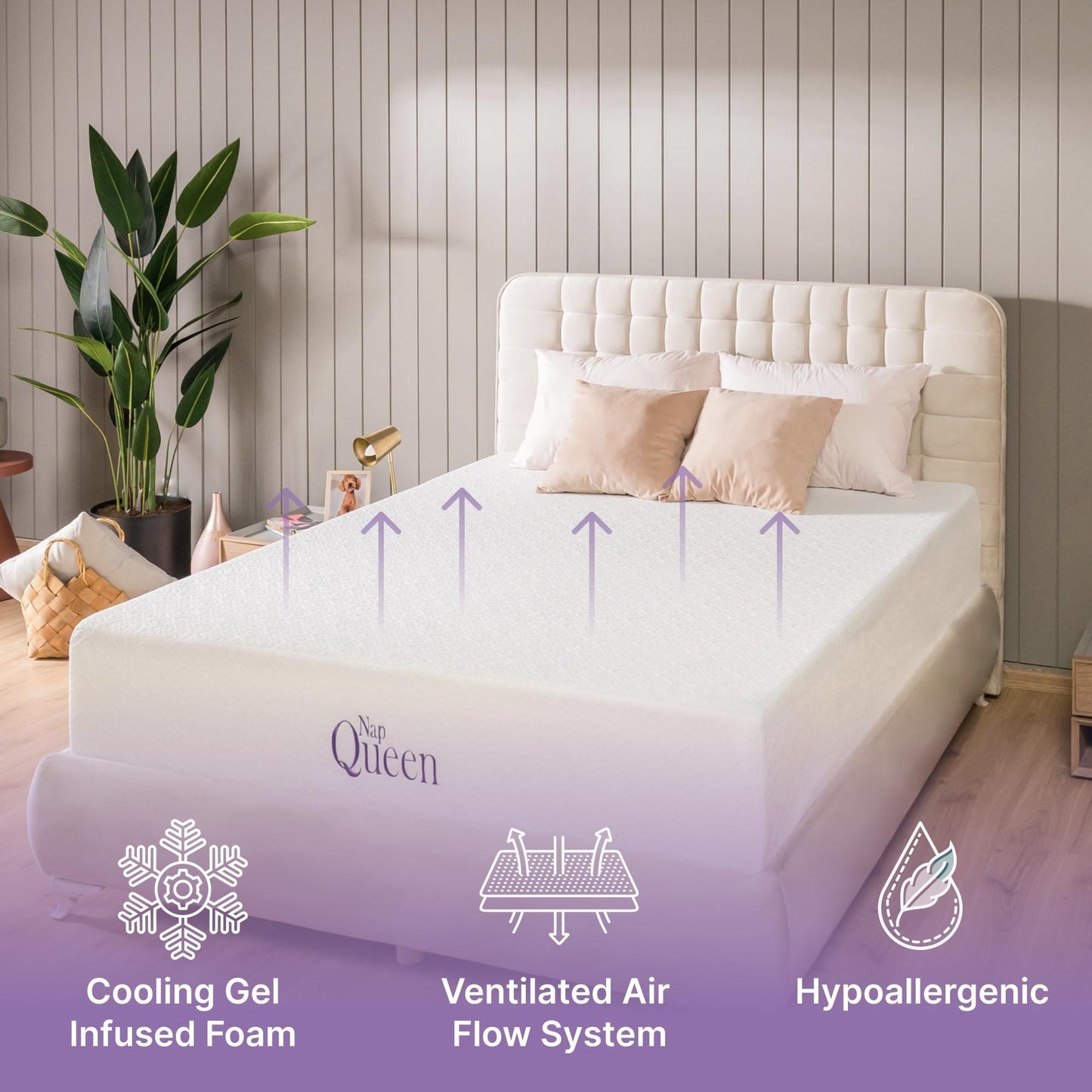 NapQueen Elizabeth 10 Cooling Gel Memory Foam Mattress