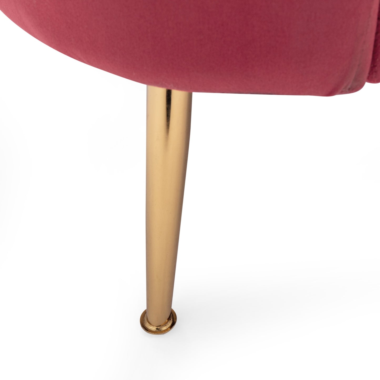 Natural 76.25 Velvet Channel Stitching 3-seater Sofa with Metal Legs for Living Room