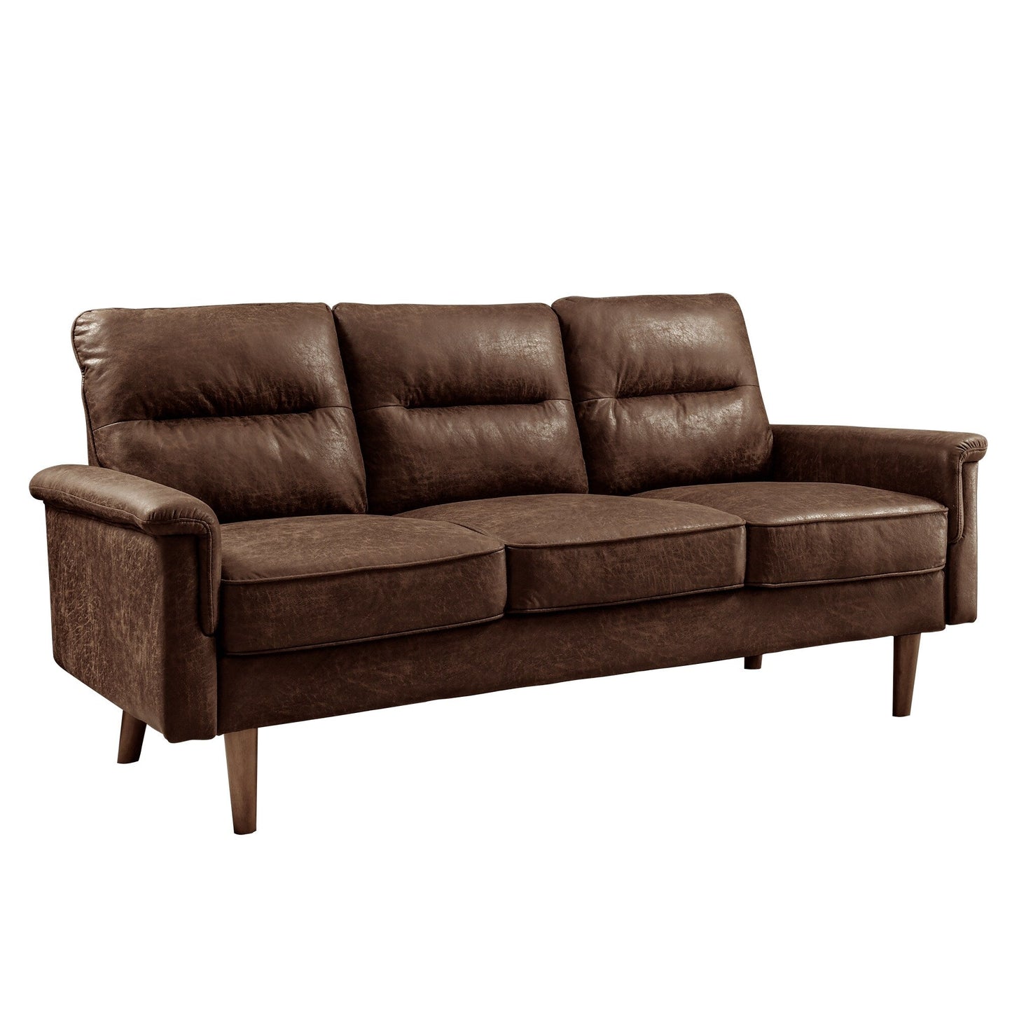 OVIOS Fluffy Cushion Wood Leg Indoor Sofa