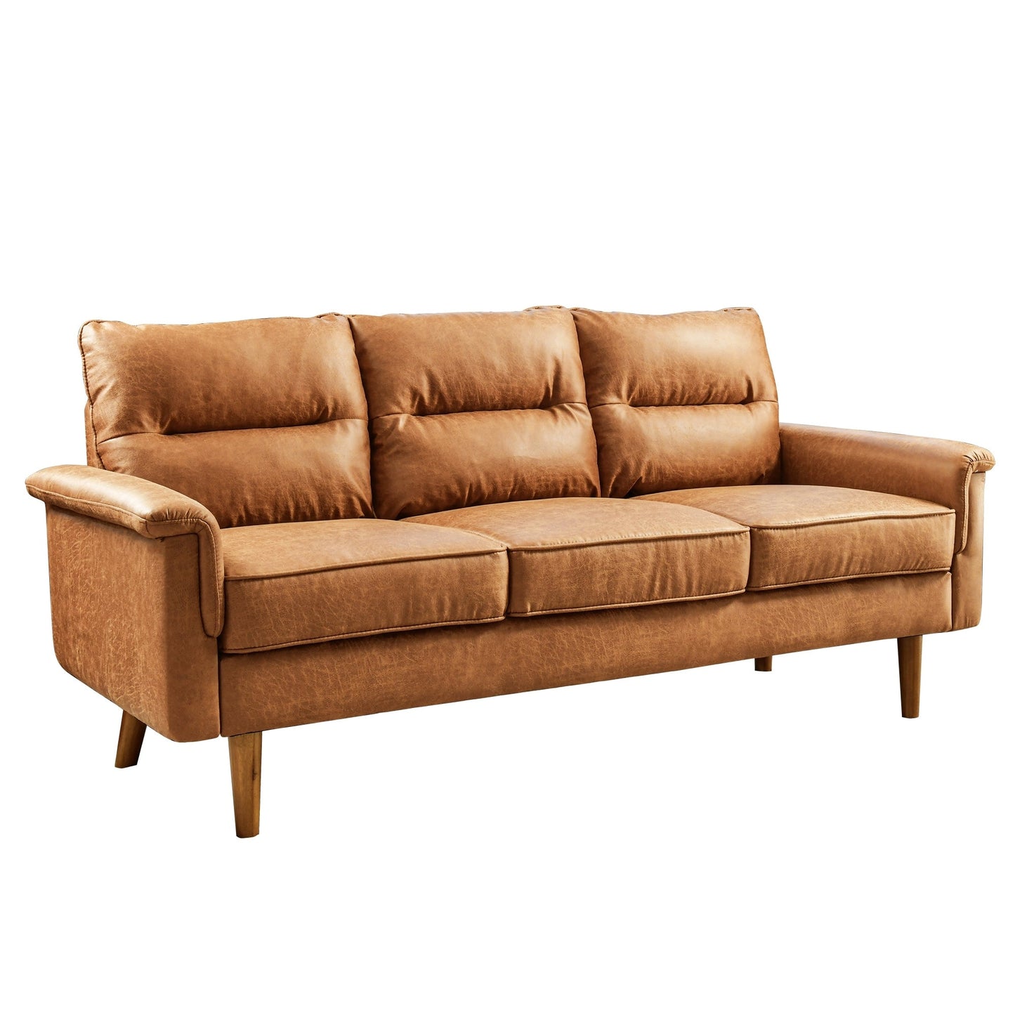 OVIOS Fluffy Cushion Wood Leg Indoor Sofa