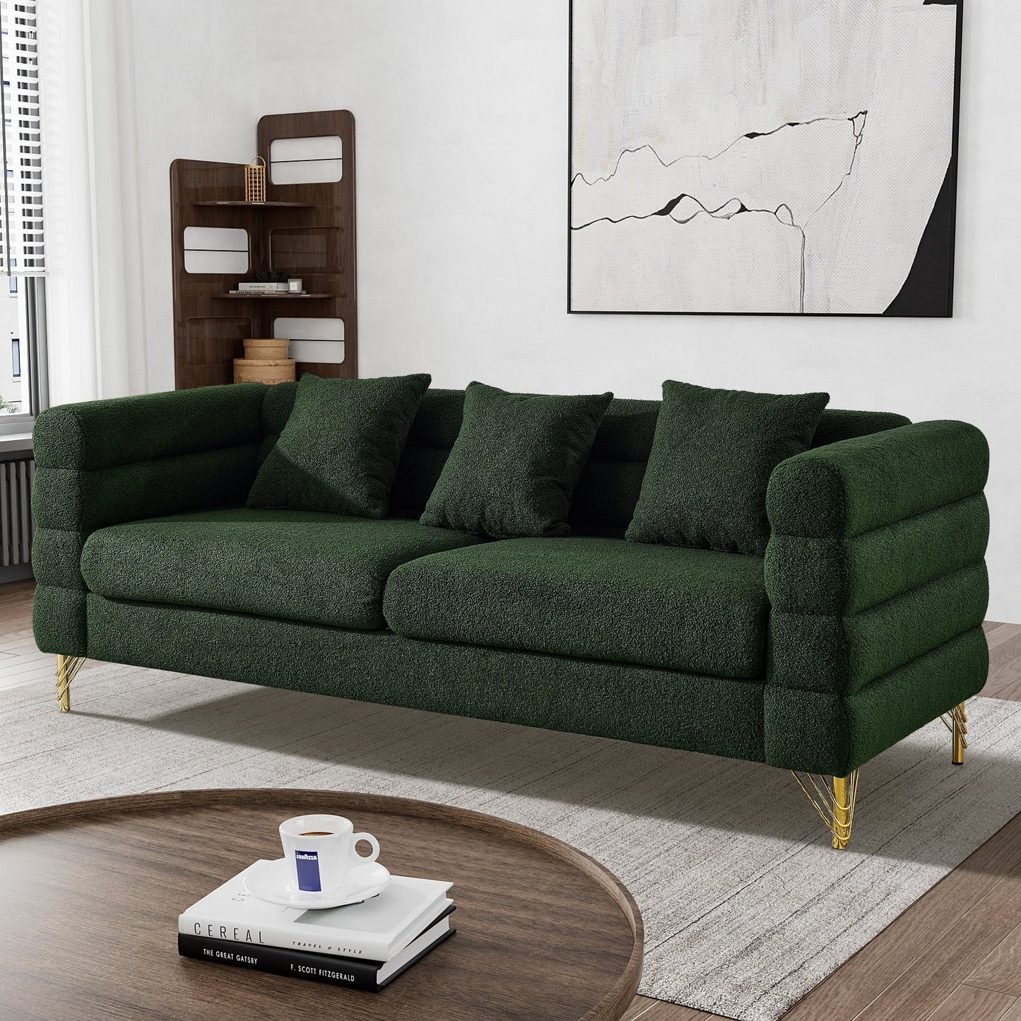 Ouyessir Mid Century Sofa Couch for Bedroom, Living Room, Lounges, Office, Apartment