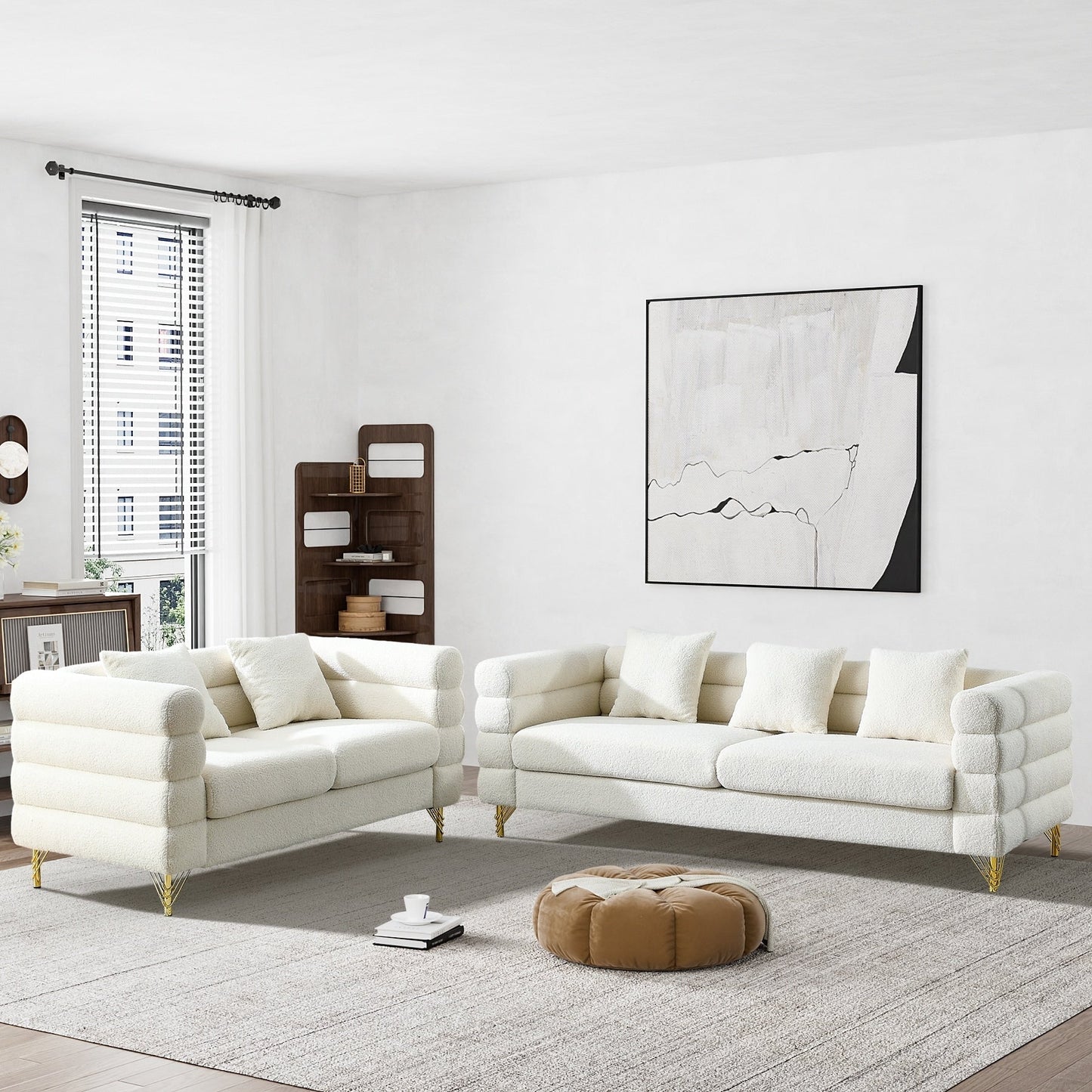 Ouyessir Mid Century Sofa Couch for Bedroom, Living Room, Lounges, Office, Apartment