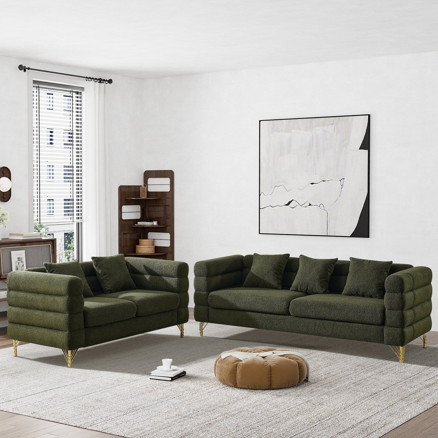 Ouyessir Mid Century Sofa Couch for Bedroom, Living Room, Lounges, Office, Apartment