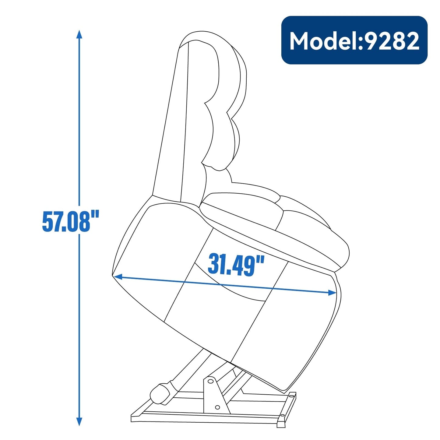 Oversized Dual Motor Power Lift Recliner with Massage, Lumbar Heat, Infinite Recline, and Tool-Free Assembly