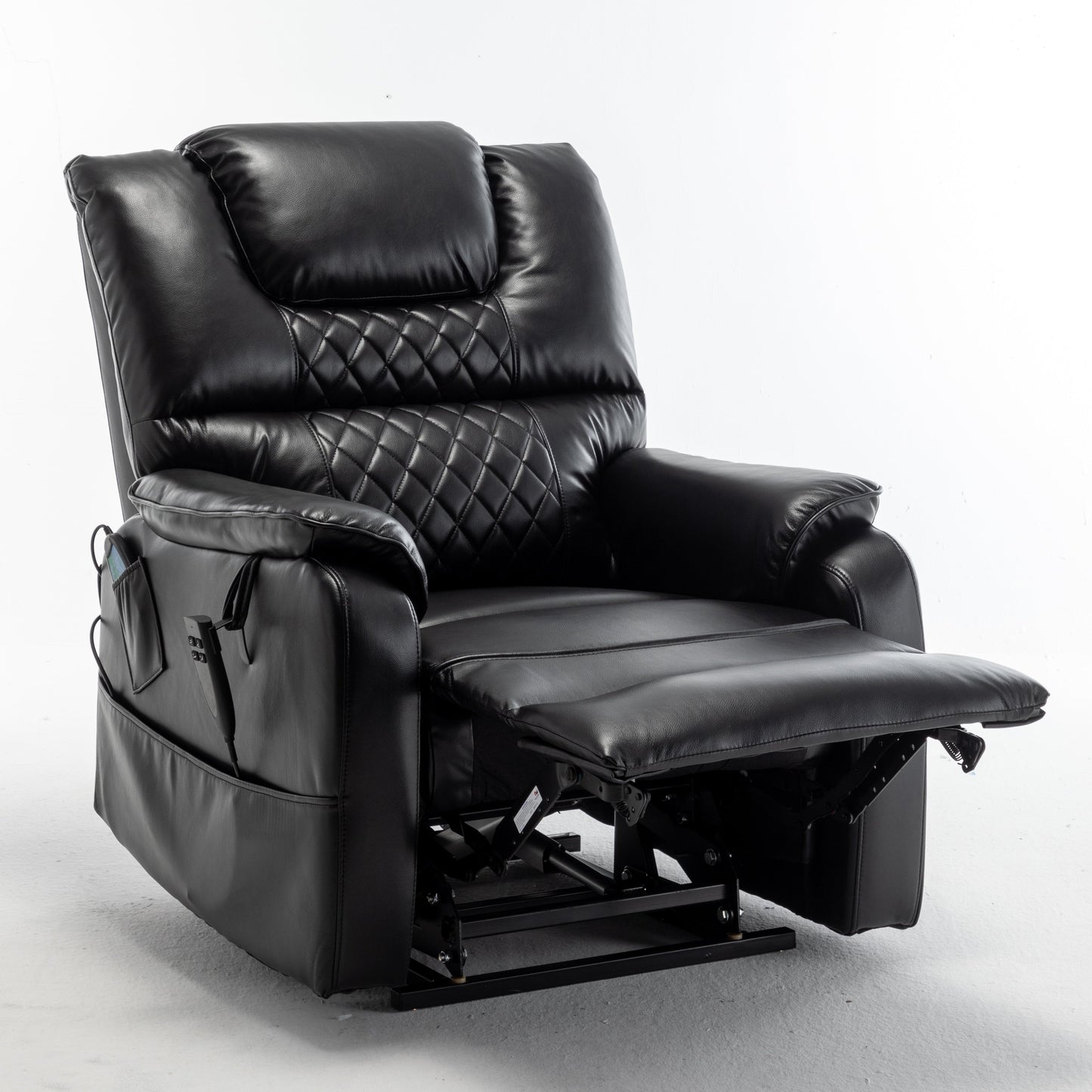 Oversized Electric Lift Recliner with OKIN Motor, Infinite Recline to 180°, Extra-Wide Seat, and Convenient Side Storage