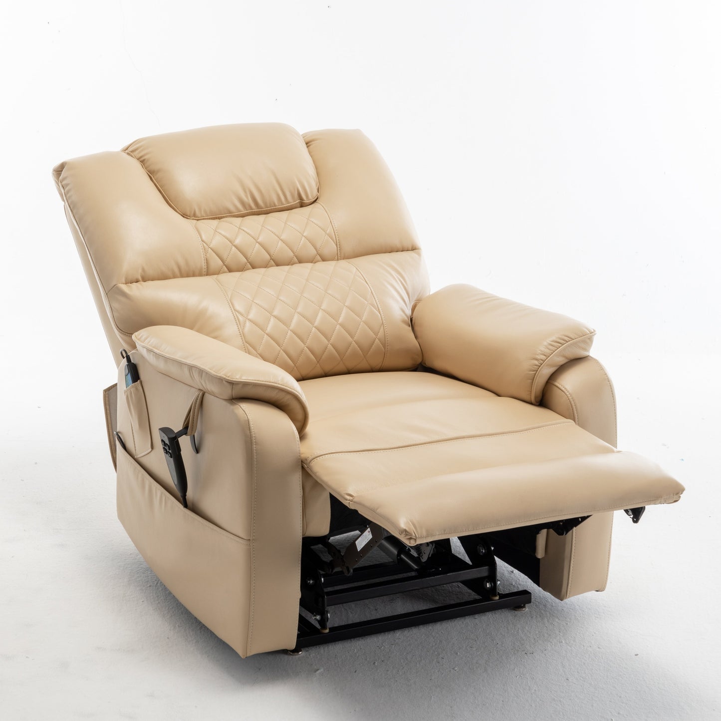 Oversized Electric Lift Recliner with OKIN Motor, Infinite Recline to 180°, Extra-Wide Seat, and Convenient Side Storage