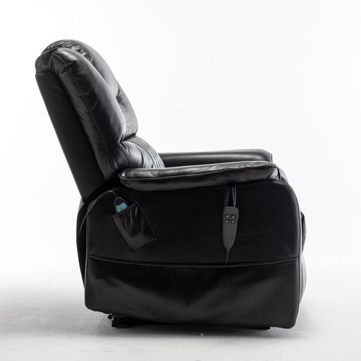 Oversized Electric Lift Recliner with OKIN Motor, Infinite Recline to 180°, Extra-Wide Seat, and Convenient Side Storage