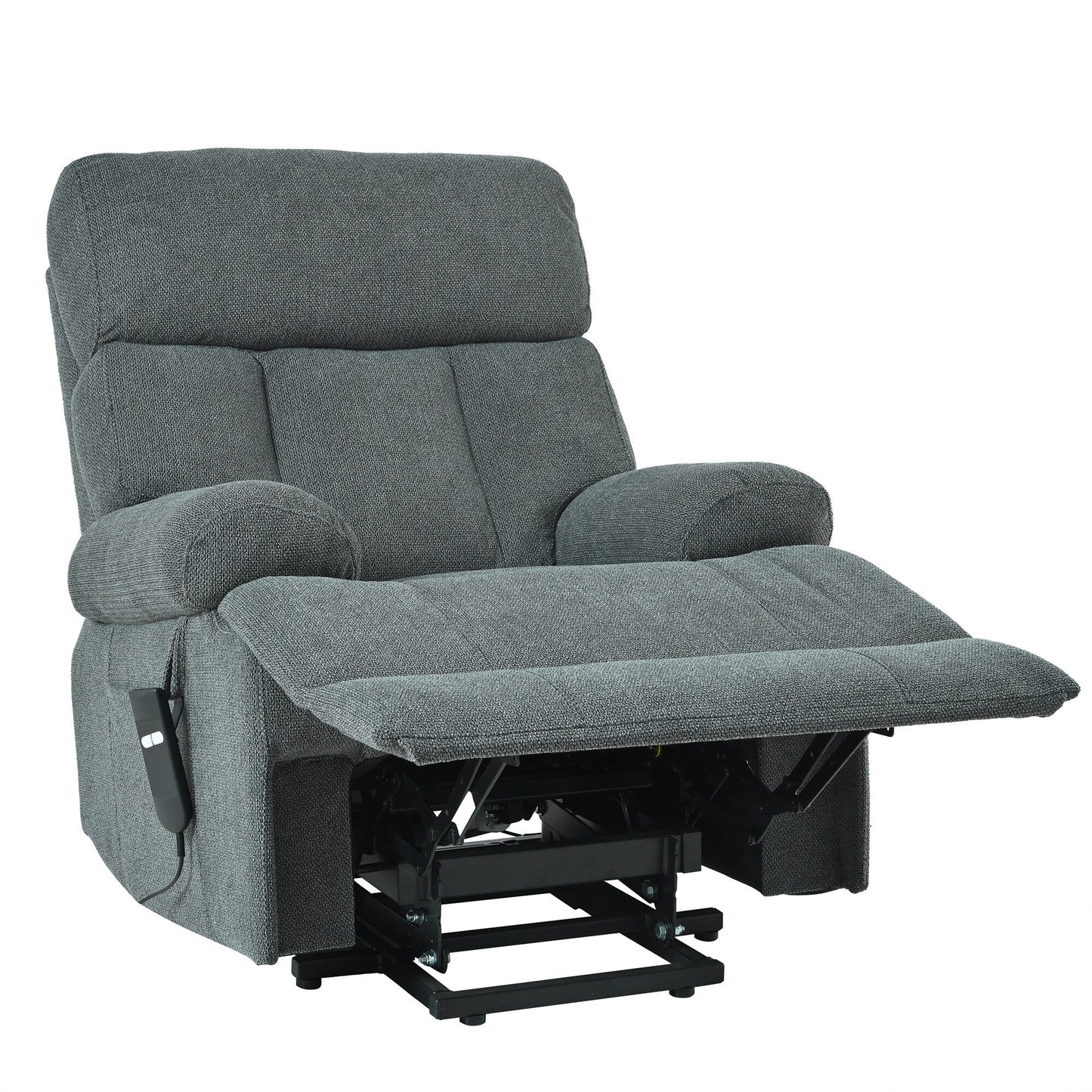 Oversized Power Lift Recliner Chair For Elderly,Reclining Sofa Chair With Remote Control,Side Pocket,Spacious Seat