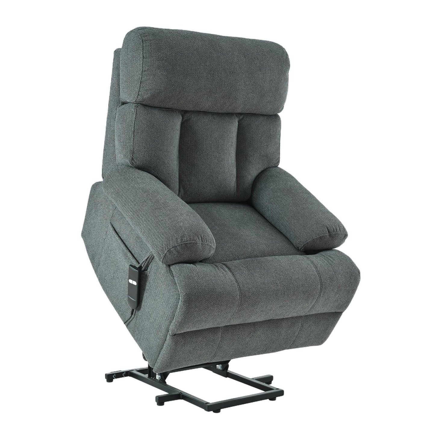 Oversized Power Lift Recliner Chair For Elderly,Reclining Sofa Chair With Remote Control,Side Pocket,Spacious Seat