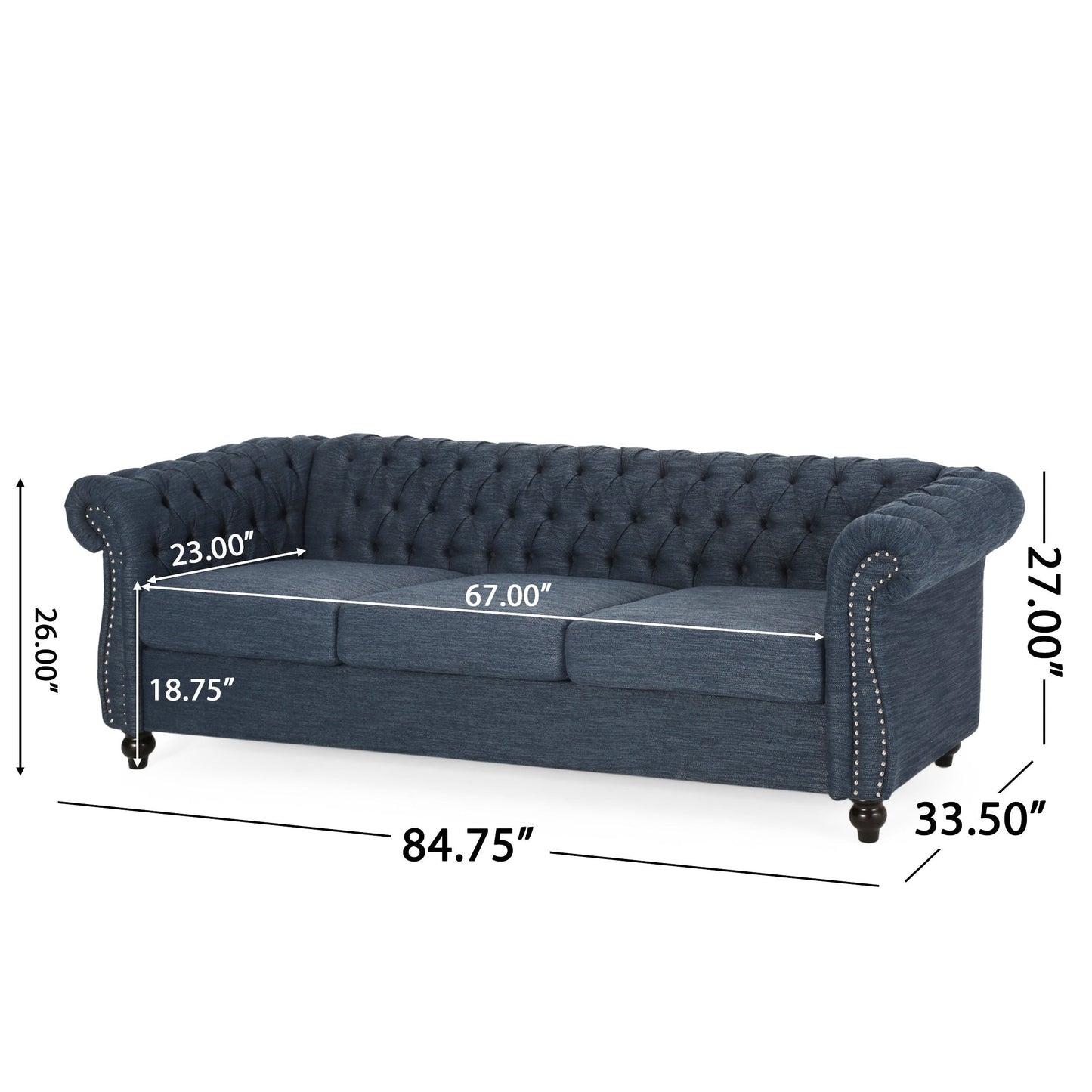 Parksley Tufted Chesterfield 3-seat Sofa by Christopher Knight Home
