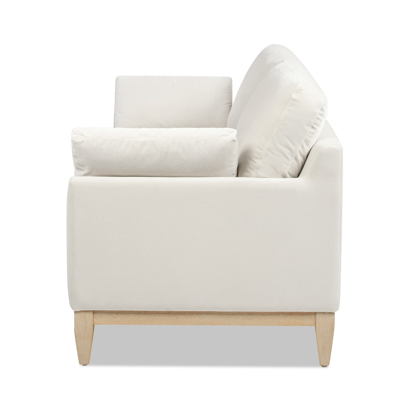 Pasadena 75.5 Velvet Modern Farmhouse Loose Pillow-Back Sofa