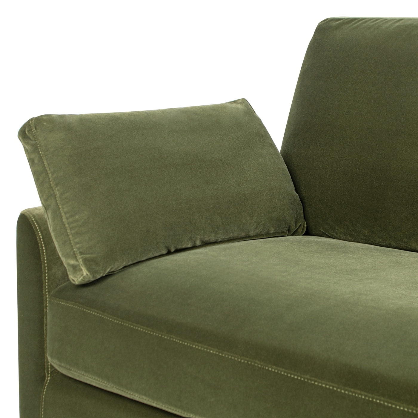 Pasadena 75.5 Velvet Modern Farmhouse Loose Pillow-Back Sofa