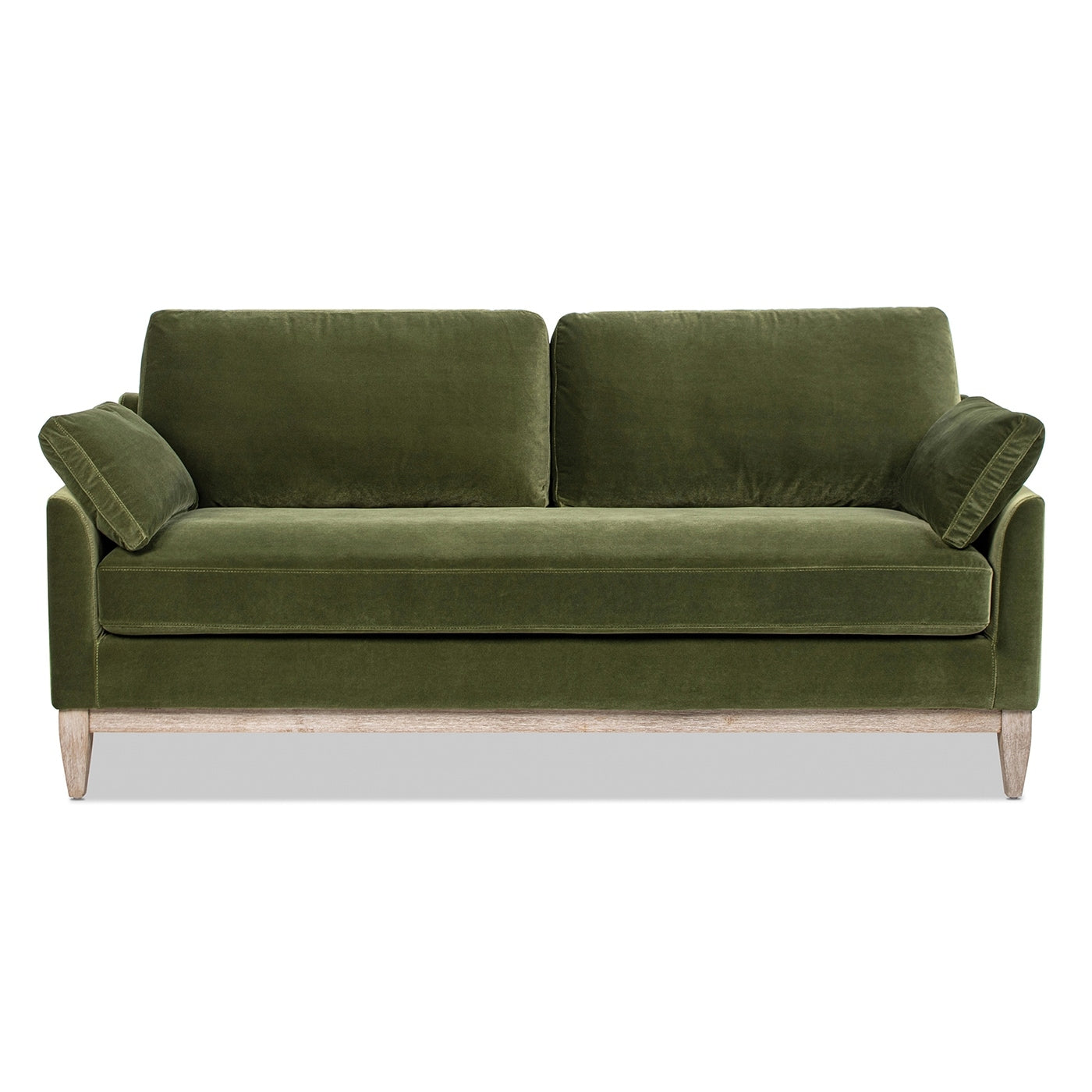 Pasadena 75.5 Velvet Modern Farmhouse Loose Pillow-Back Sofa