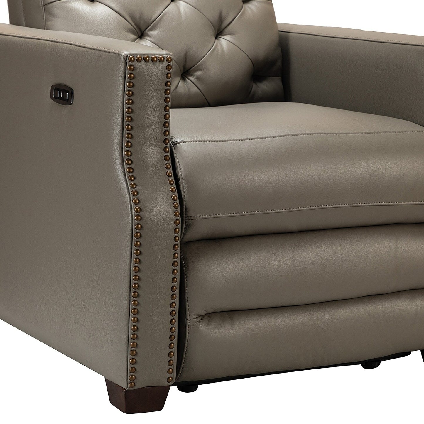 Alina 31.50Wide Genuine Leather Power Recliner with USB Port, Set of 2