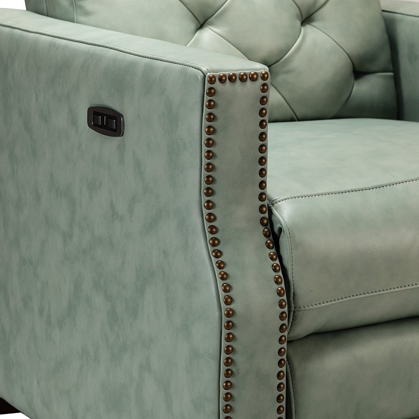 Alina 31.50Wide Genuine Leather Power Recliner with USB Port, Set of 2