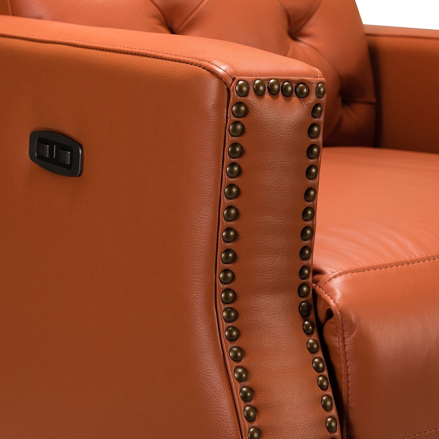 Alina 31.50Wide Genuine Leather Power Recliner with USB Port, Set of 2