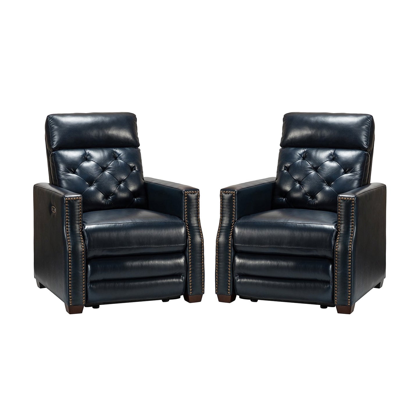 Alina 31.50Wide Genuine Leather Power Recliner with USB Port, Set of 2