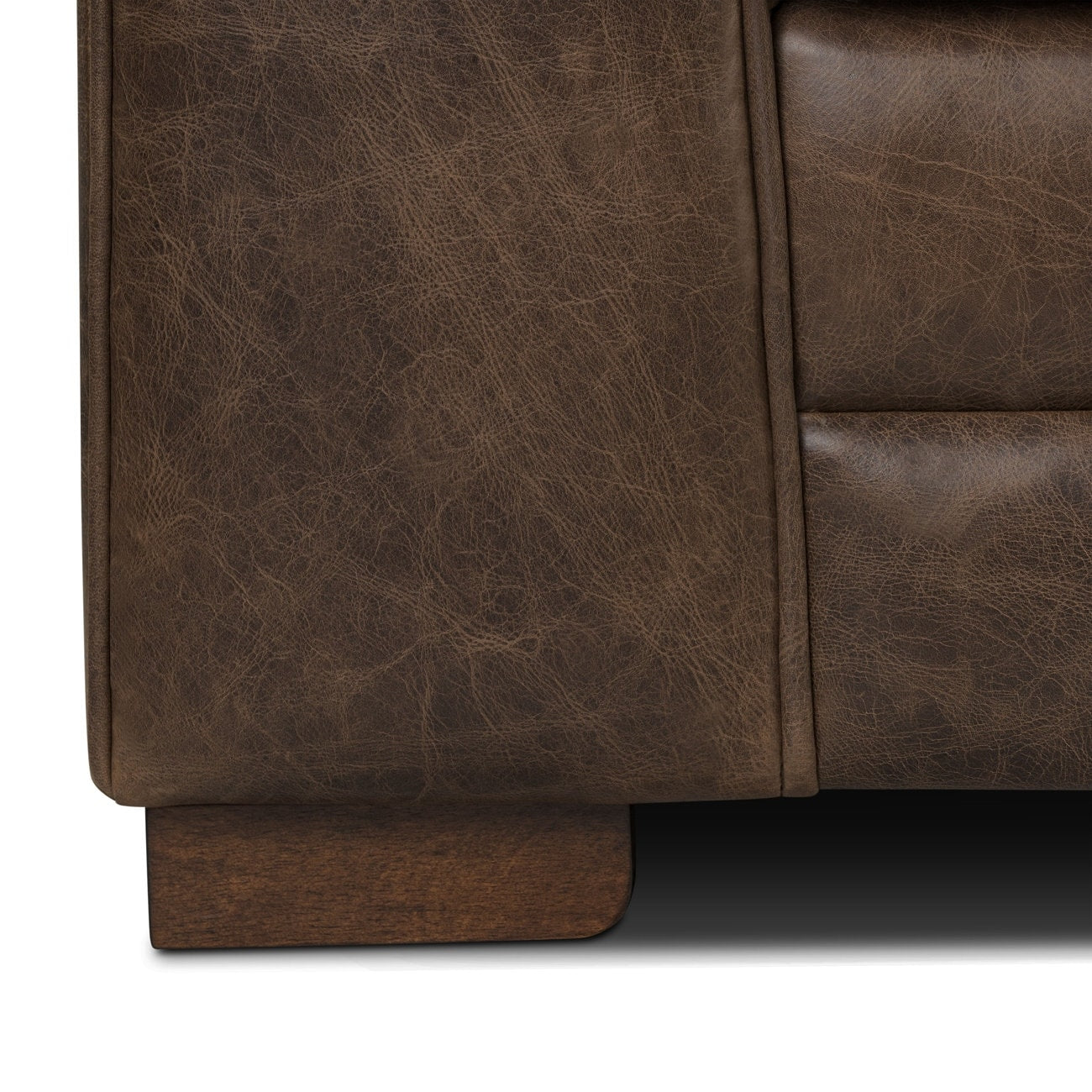 Poly & Bark Essex 86 Genuine Leather Pull-Out Convertible Sleeper Sofa