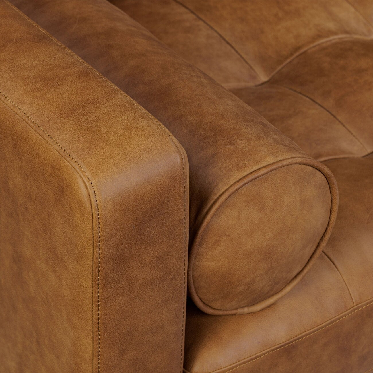 Poly & Bark York 89 Full-Grain Genuine Leather Sofa