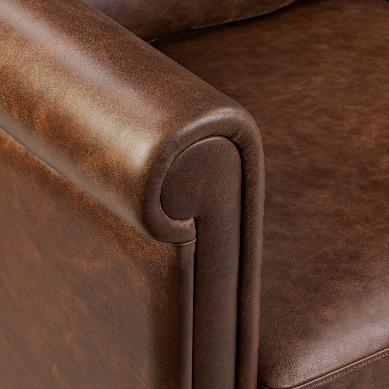 Poly & Bark Helston 89 Genuine Leather Sofa