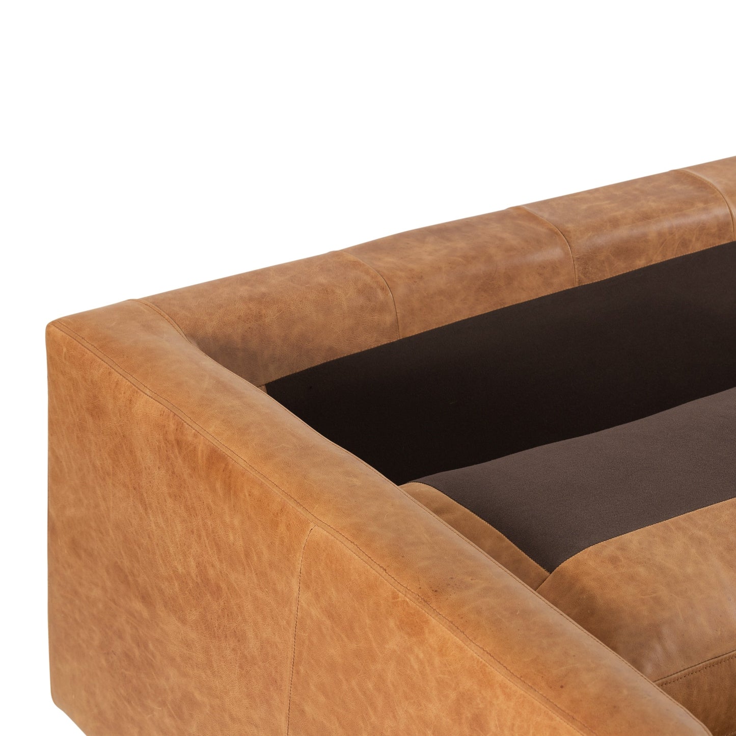 Poly & Bark Napa 72 Apartment Sofa - Full Grain Genuine Italian Leather