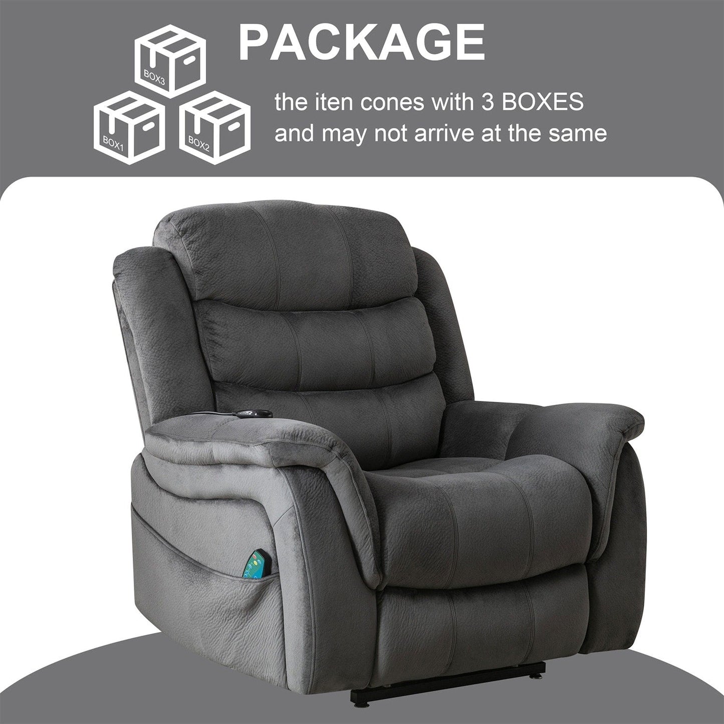 Lay flat recliner Power Lift Recliner Chair for Elderly with Massage and Heat