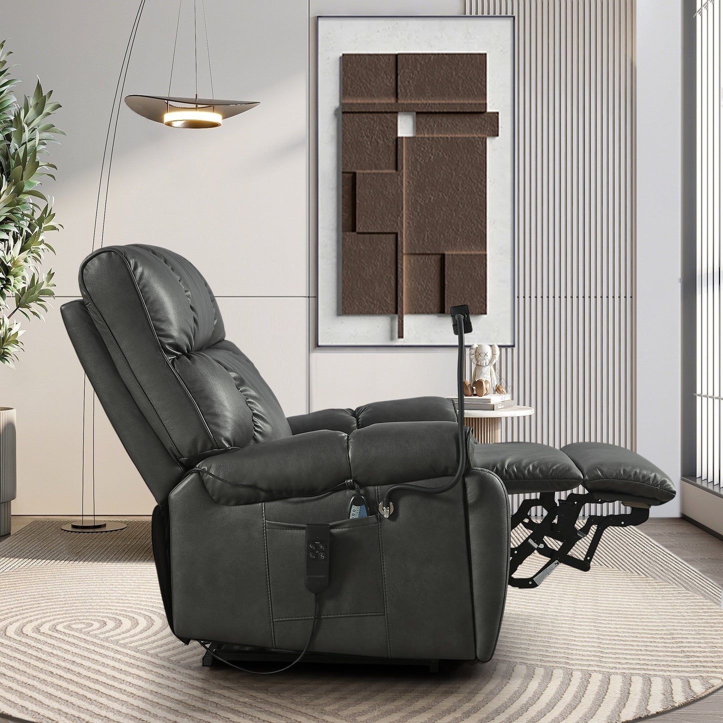 Power Lift Recliner Chair with Dual?OKIN Motors, Infinite Recline, Massage & Heat